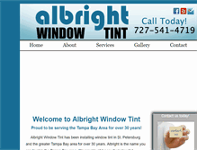 Tablet Screenshot of albrightwindowtint.com